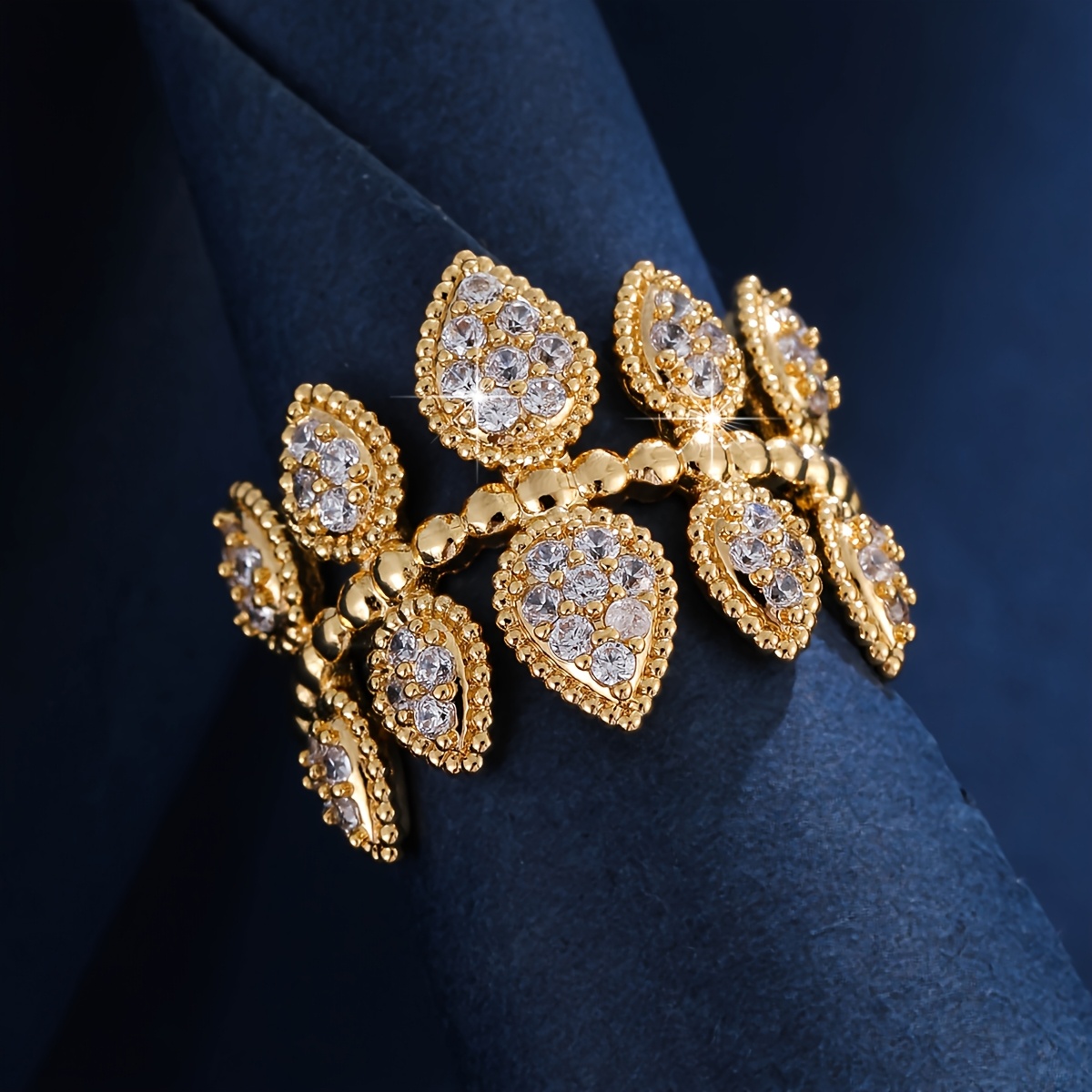 Women's Sophisticated Unique Design Ring, Luxury Statement